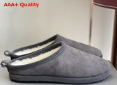 Balenciaga Alaska Slipper in Grey Split Calfskin and Off White Synthetic Material Replica