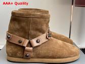 Balenciaga Alaska Soft Bootie in Camel Split Calfskin and Synthetic Material Replica