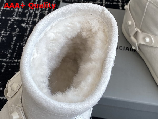 Balenciaga Alaska Soft Bootie in White Split Calfskin and Synthetic Material Replica