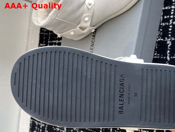 Balenciaga Alaska Soft Bootie in White Split Calfskin and Synthetic Material Replica