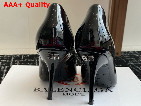 Balenciaga Avenue 110mm Pump in Black Glossy Patent Calfskin Replica