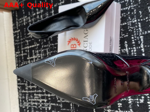 Balenciaga Avenue 110mm Pump in Black Glossy Patent Calfskin Replica