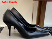 Balenciaga Avenue BB Editor 90mm Pump in Black Shiny Soft Calfskin Replica