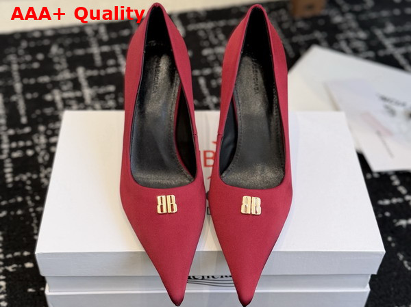 Balenciaga Avenue BB Editor 90mm Pump in Red Matte Spandex Replica