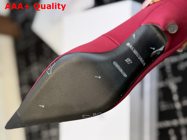 Balenciaga Avenue BB Editor 90mm Pump in Red Matte Spandex Replica
