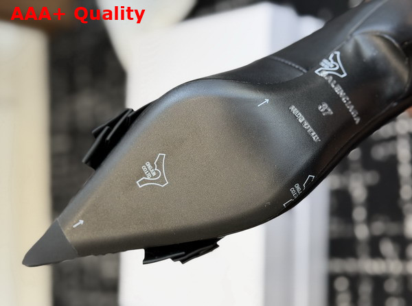 Balenciaga Avenue Palazzo 90mm Pump in Black Calfskin and Rhinestones Replica