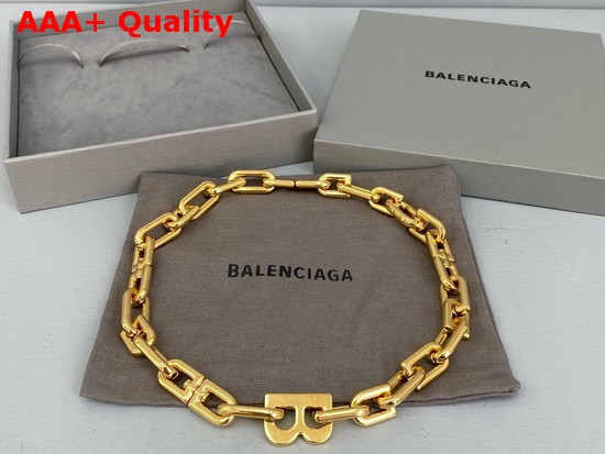 Balenciaga B Chain Necklace Gold Replica
