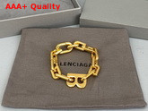 Balenciaga B Chain Thin Bracelet in Gold Replica