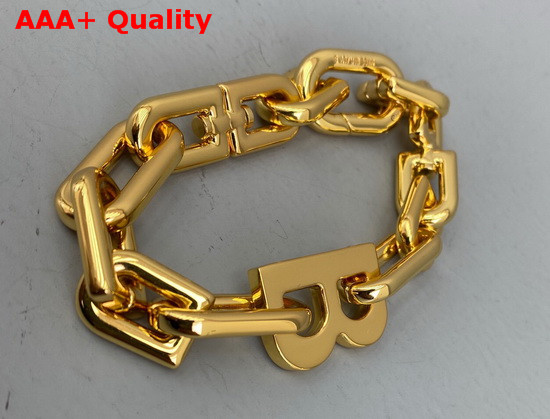 Balenciaga B Chain Thin Bracelet in Gold Replica