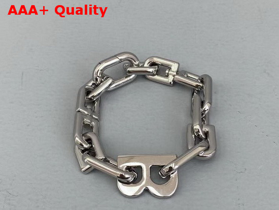 Balenciaga B Chain Thin Bracelet in Silver Replica