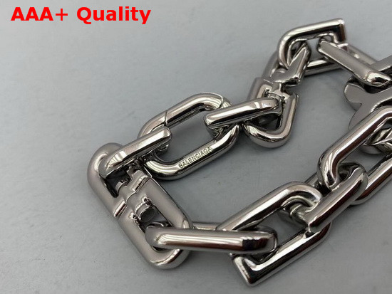 Balenciaga B Chain Thin Bracelet in Silver Replica