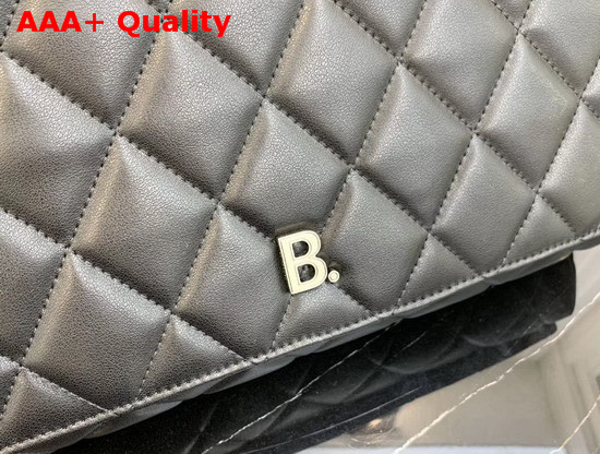 Balenciaga B Large Shoulder Bag in Black Quilted Nappa Calfskin Replica