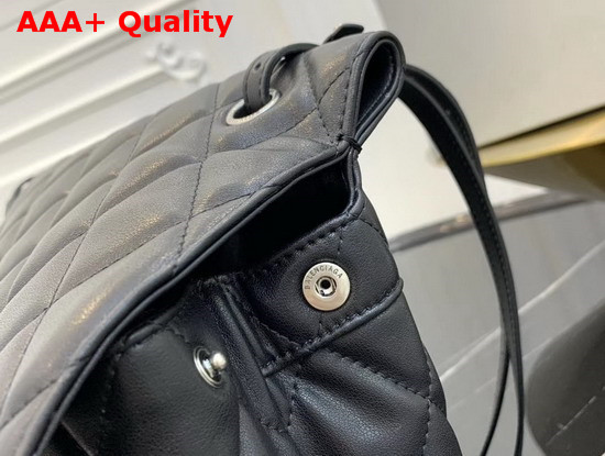 Balenciaga B Large Shoulder Bag in Black Quilted Nappa Calfskin Replica