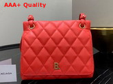 Balenciaga B Medium Shoulder Bag in Red Quilted Nappa Calfskin Replica