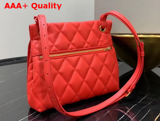 Balenciaga B Medium Shoulder Bag in Red Quilted Nappa Calfskin Replica