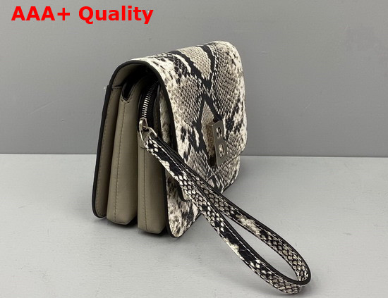 Balenciaga B Small Bag in Black and White Python Printed Calfskin Replica