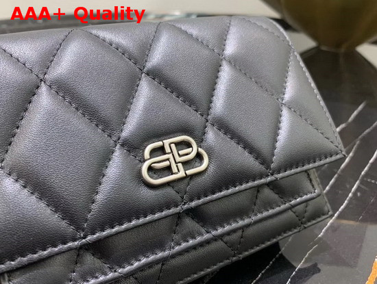 Balenciaga BB Belt Bag in Black Quilted Nappa Calfskin Replica