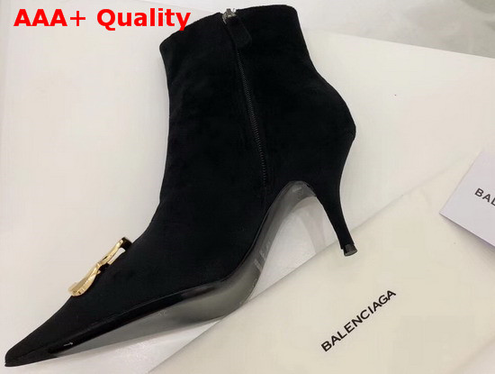 Balenciaga BB Booties in Black Velvet Replica