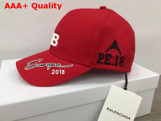 Balenciaga BB Europe 2018 Cap Red Replica