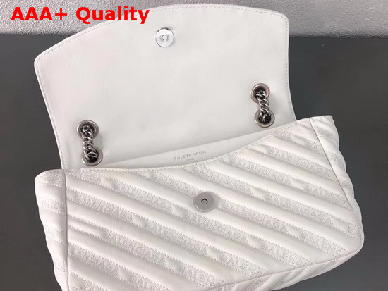 Balenciaga BB Round M Charms White Replica