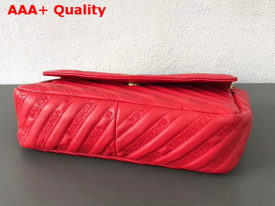 Balenciaga BB Round S Jacquard Logo Pattern Red Replica