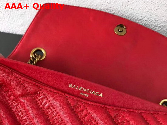 Balenciaga BB Round S Jacquard Logo Pattern Red Replica