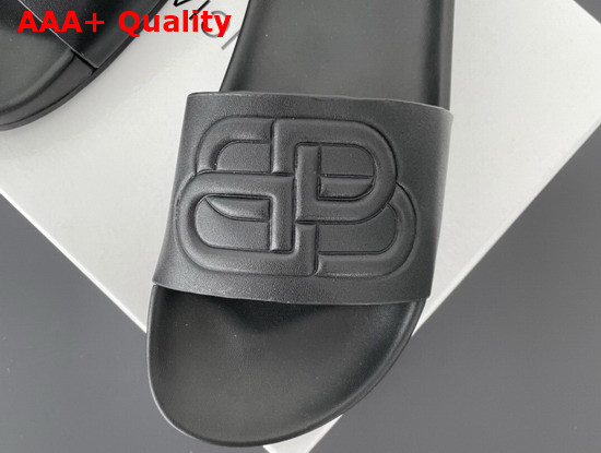 Balenciaga BB Slide Sandal in Black Rubber Replica