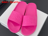 Balenciaga BB Slide Sandal in Pink Rubber Replica
