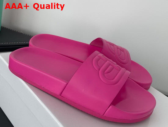 Balenciaga BB Slide Sandal in Pink Rubber Replica