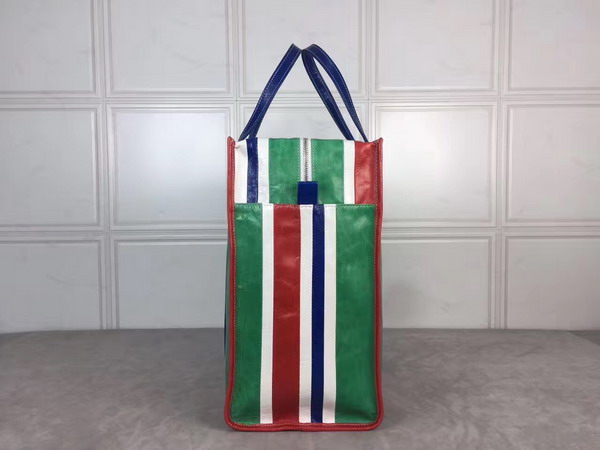 Balenciaga Bazar Shopper M Multicolored Arena Leather Stripes For Sale