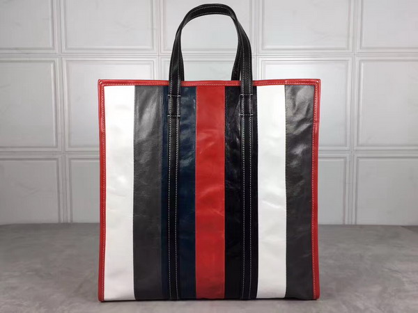 Balenciaga Bazar Shopper M Multicolored Leather Stripes For Sale