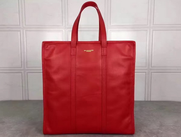 Balenciaga Bazar Shopper M Red Soft Crafted Vintage Lambskin For Sale
