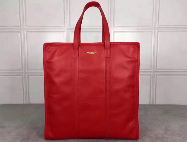 Balenciaga Bazar Shopper M Red Soft Crafted Vintage Lambskin For Sale