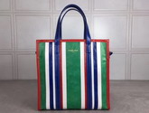 Balenciaga Bazar Shopper S Multicolored Arena Leather Stripes For Sale