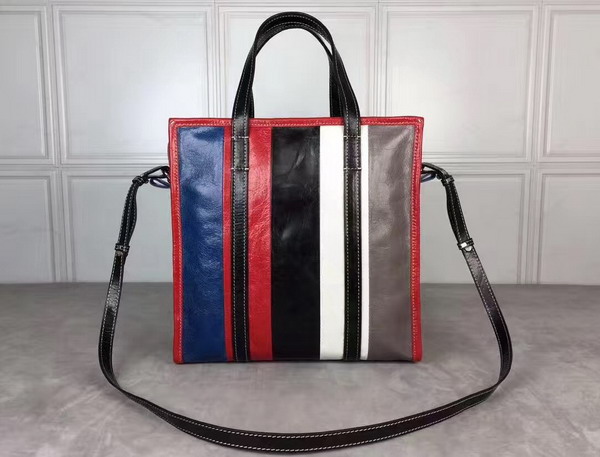 Balenciaga Bazar Shopper S Multicolored Stripes For Sale