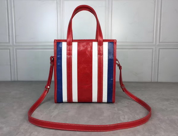Balenciaga Bazar Shopper XS Multicolored Arena Leather Stripes For Sale