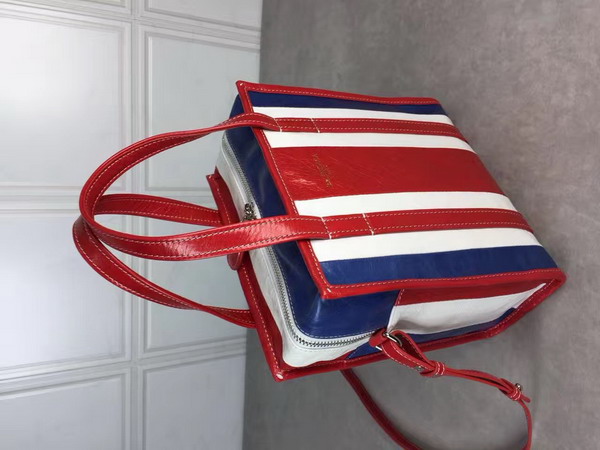 Balenciaga Bazar Shopper XS Multicolored Arena Leather Stripes For Sale