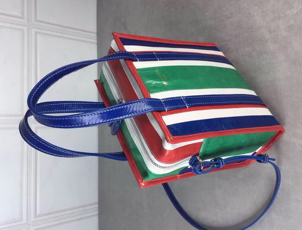 Balenciaga Bazar Shopper XS Multicolored Stripes For Sale