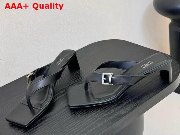 Balenciaga Bel Air 50mm Sandal in Black Smooth Calfskin Replica