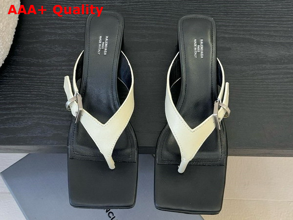 Balenciaga Bel Air 50mm Sandal in White Smooth Calfskin Replica