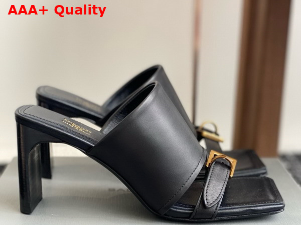 Balenciaga Bel Air 80mm Sandal in Black Smooth Calfskin Replica