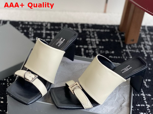 Balenciaga Bel Air 80mm Sandal in Soya Smooth Calfskin Replica