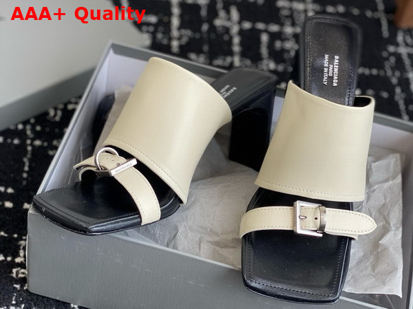 Balenciaga Bel Air 80mm Sandal in Soya Smooth Calfskin Replica