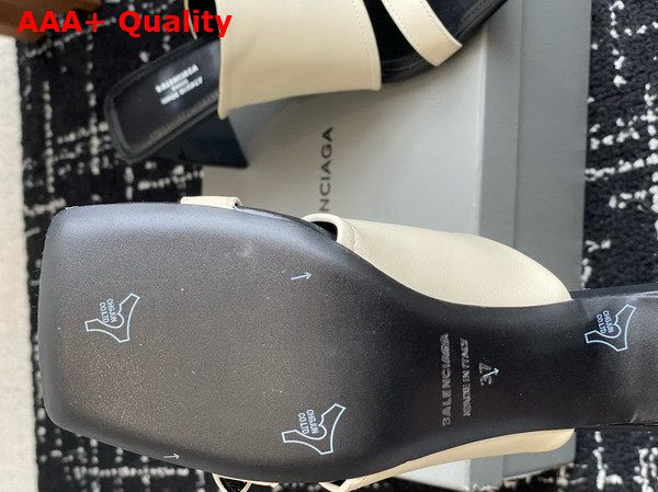 Balenciaga Bel Air 80mm Sandal in Soya Smooth Calfskin Replica