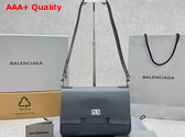 Balenciaga Bel Air Flap Bag XS in Grey Smooth Calfskin Replica