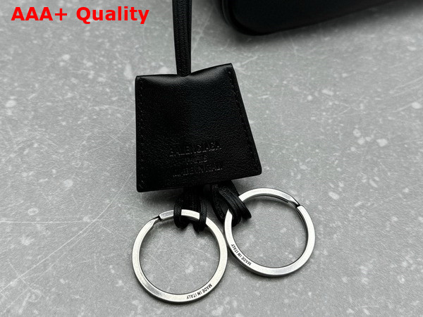 Balenciaga Bel Air Medium Shoulder Bag in Black Smooth Calfskin Aged Silver Hardware Replica