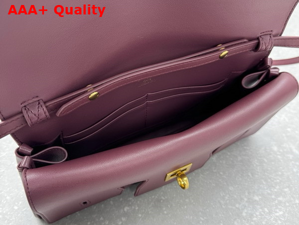 Balenciaga Bel Air Small Clutch On Strap in Dark Burgundy Smooth Calfskin Replica