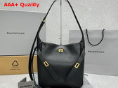 Balenciaga Bel Air Small Hobo Bag in Black Smooth Calfskin Replica