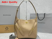Balenciaga Bel Air Small Hobo Bag in Latte Smooth Calfskin Replica
