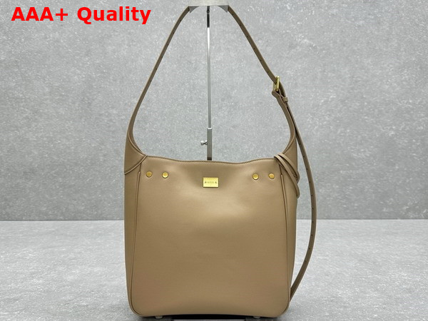 Balenciaga Bel Air Small Hobo Bag in Latte Smooth Calfskin Replica